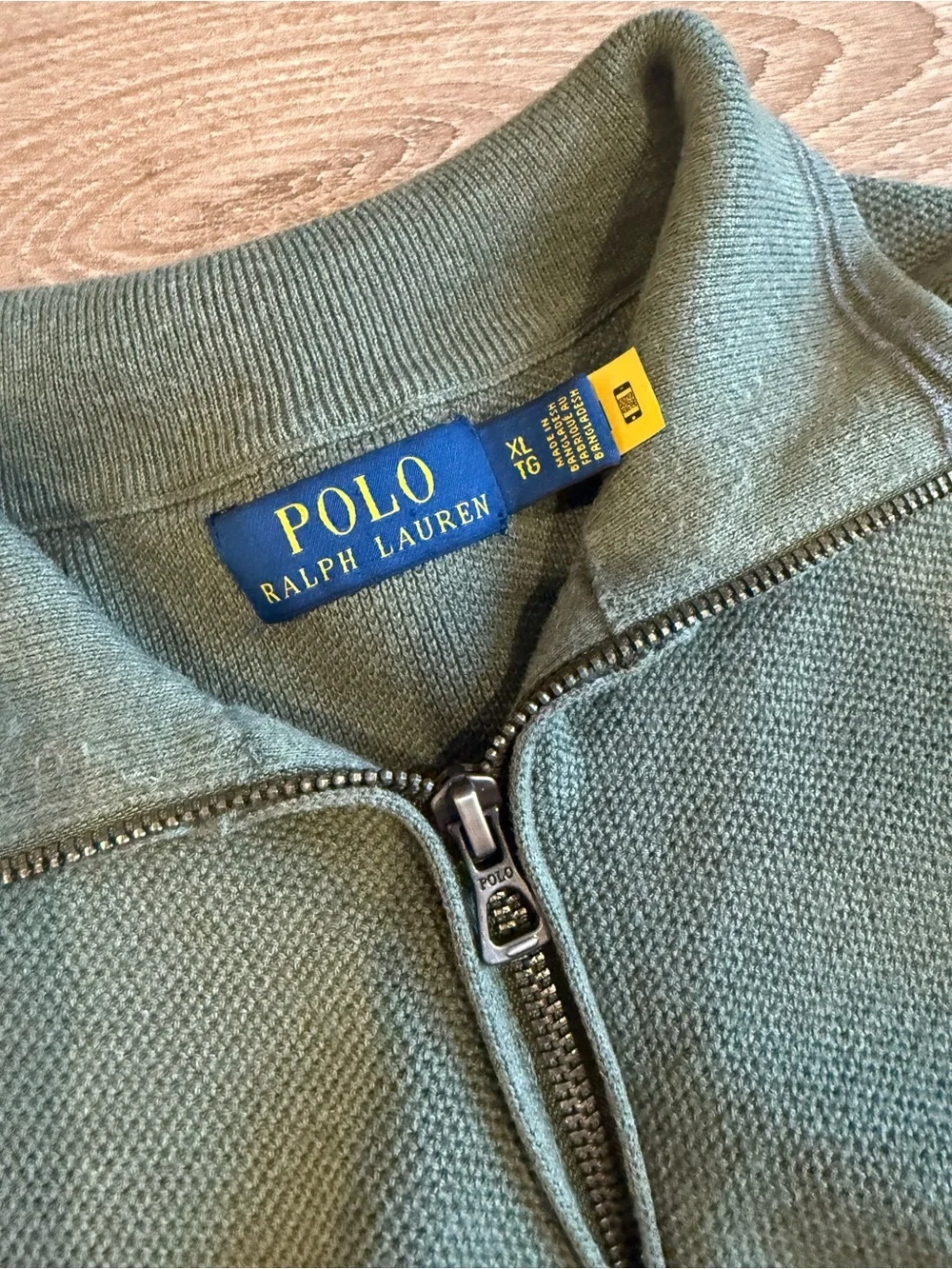 Polo by Ralph Lauren Olive Green Half-Zip Sweater